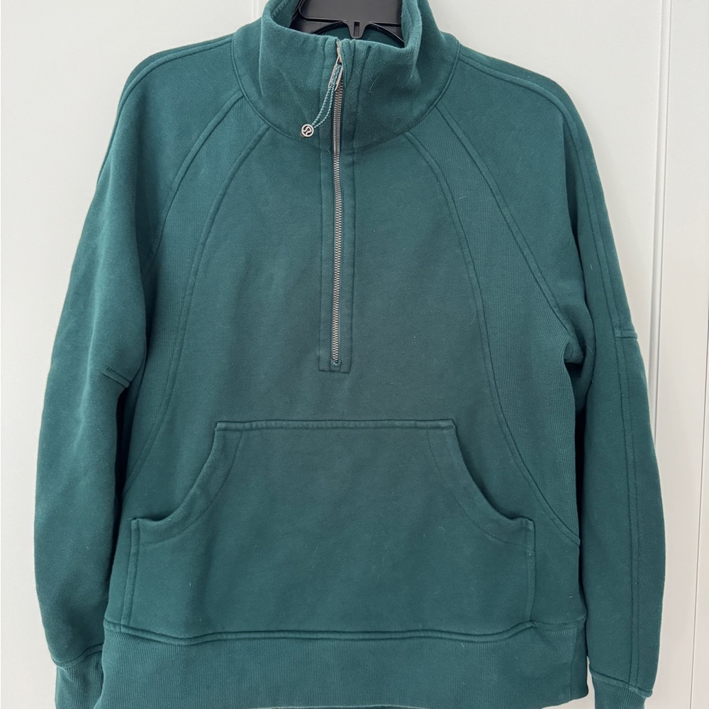 lululemon athletica Deep Green Half-Zip Sweatshirt